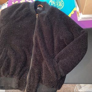 Black fuzzy jacket